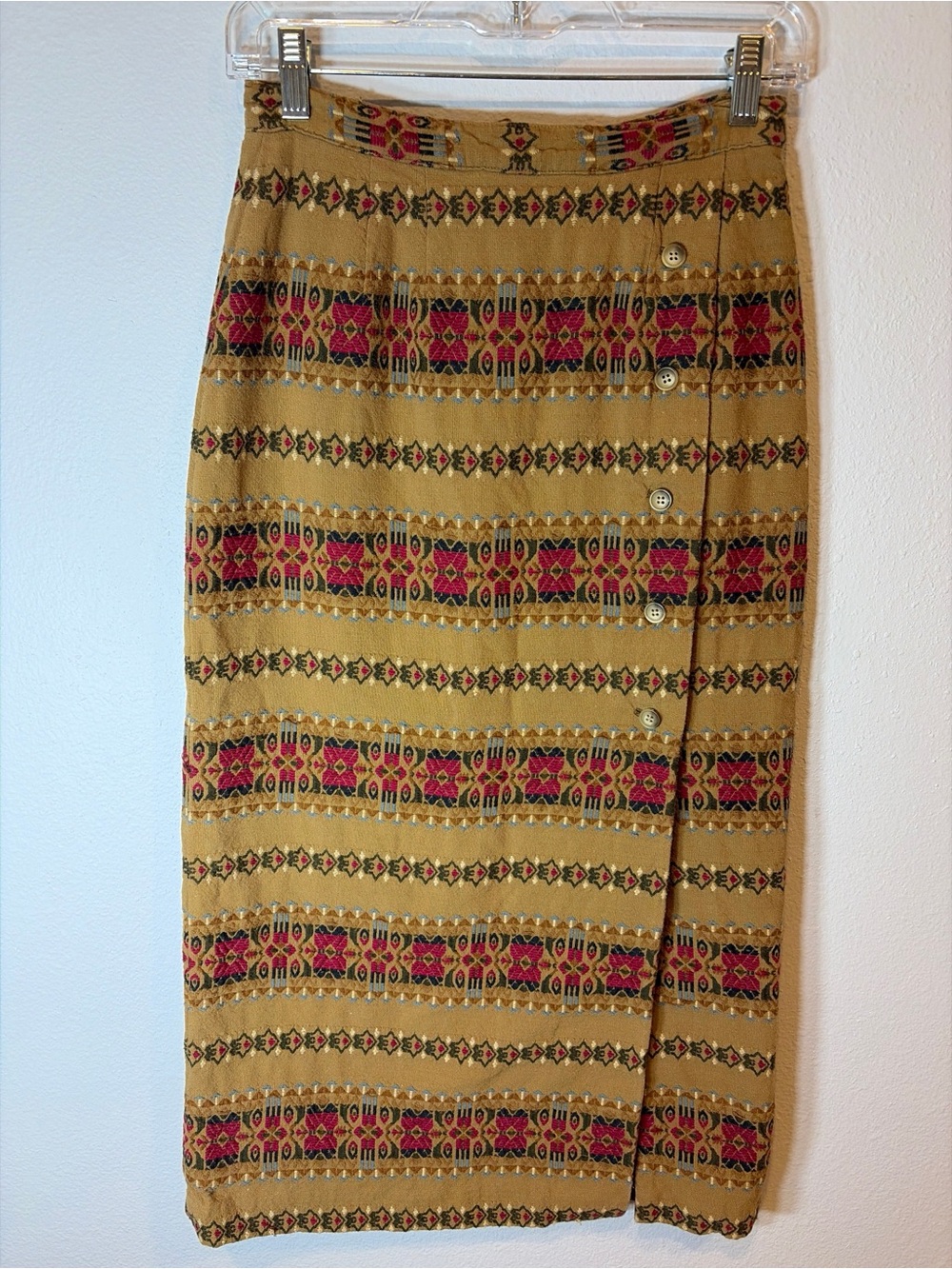 Vintage Telluride Clothing Co Southwestern Maxi Skirt Sz 4 Aztec Woven Boho